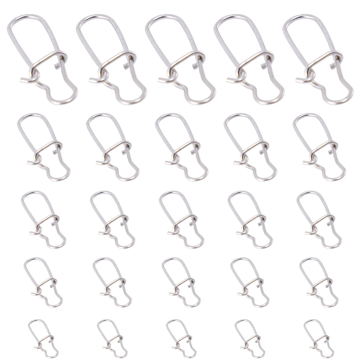 

Lock Snap Swivel Duo Lure Connector Snaps Pin Hooked Rings Quick Clip Connectors Stainless Steel Hook Fishing accessories