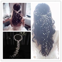 pearl rhinestone women headband wedding hair accessories for women bride tiara headband hair jewelry silver color hairband