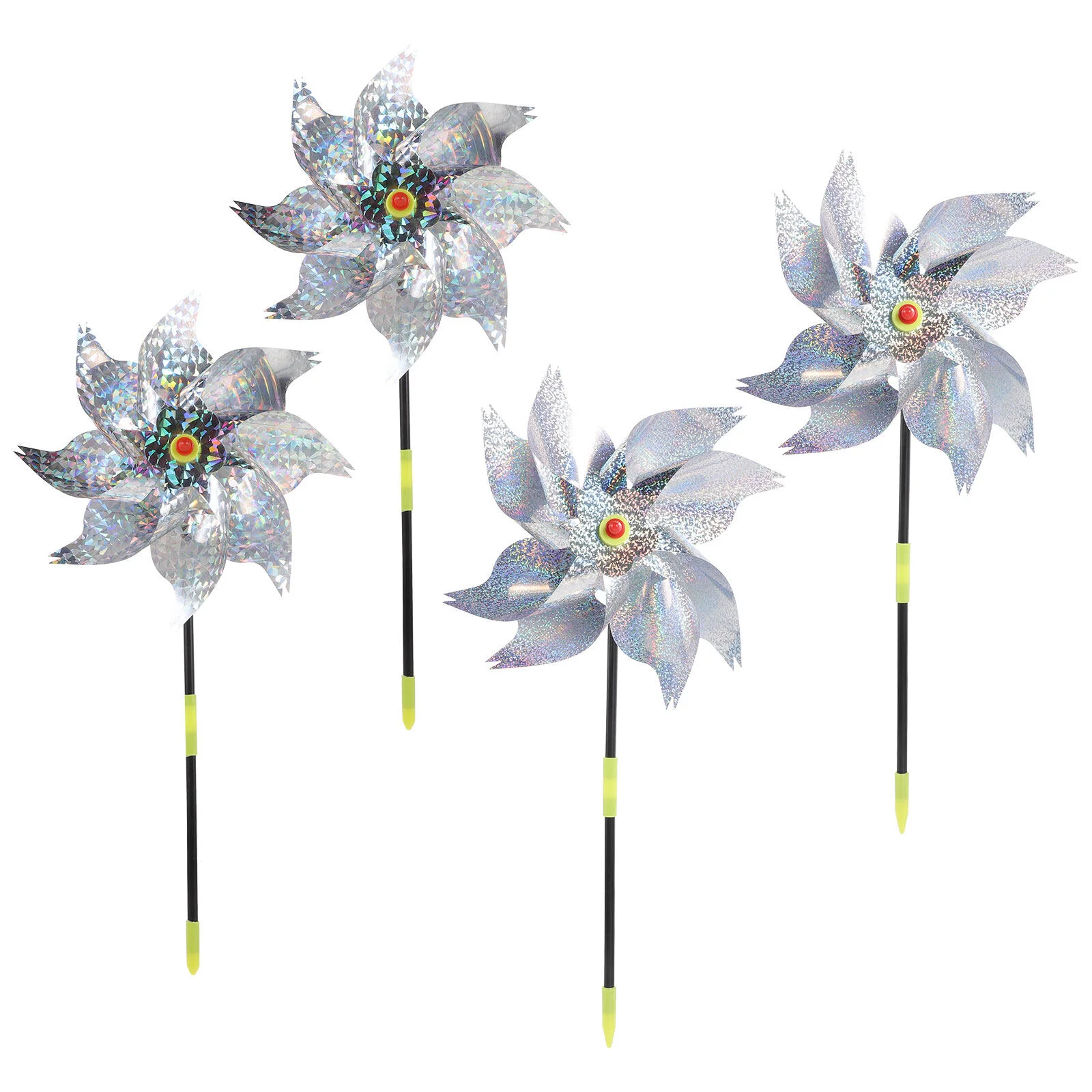 

4 Pcs Accessories Outdoor Decorationations Decor Iron Yard Garden Outdoor Windmill Spinners Decoration Plastic Decorative Craft