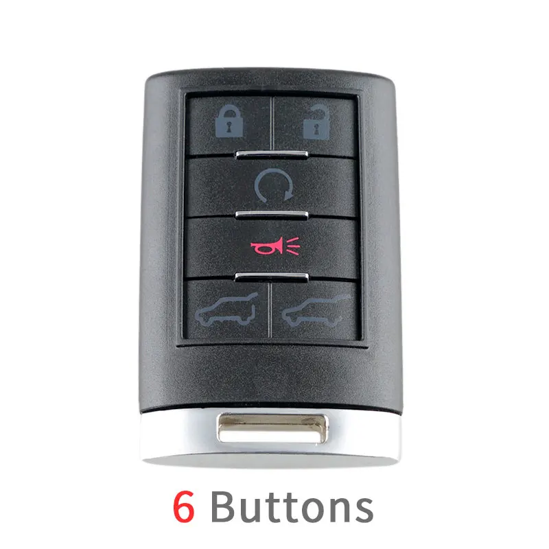 

4/5/6 кнопочный корпус дистанционного ключа автомобиля с маленьким ключом, подходит для Chevrolet Cadillac ATS/SRX/STS/CTS/DTS, сменный чехол для ключа