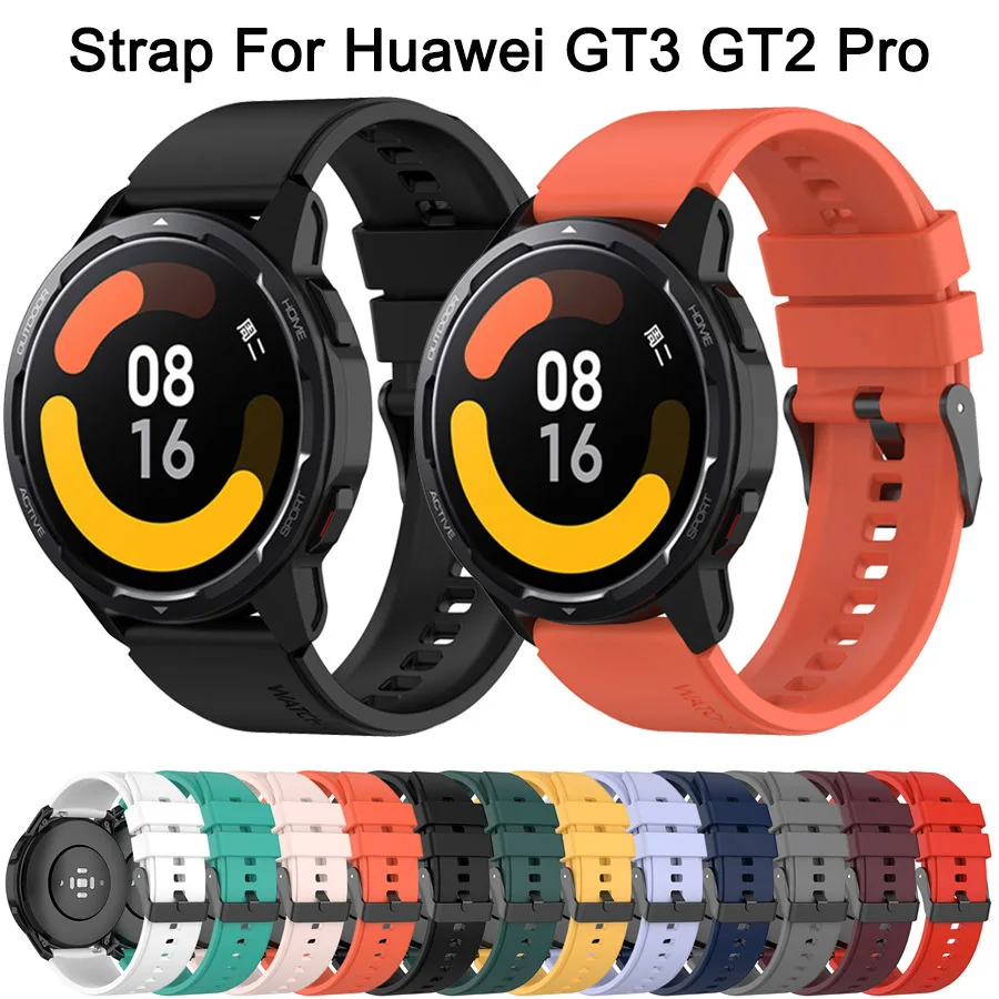 

New 22mm Smart Watch Band For Huawei Watch GT 3 GT3 Runner 46mm Wrist Strap GT 2 GT2 Pro Watchband Bracelet Silicone Belt Correa