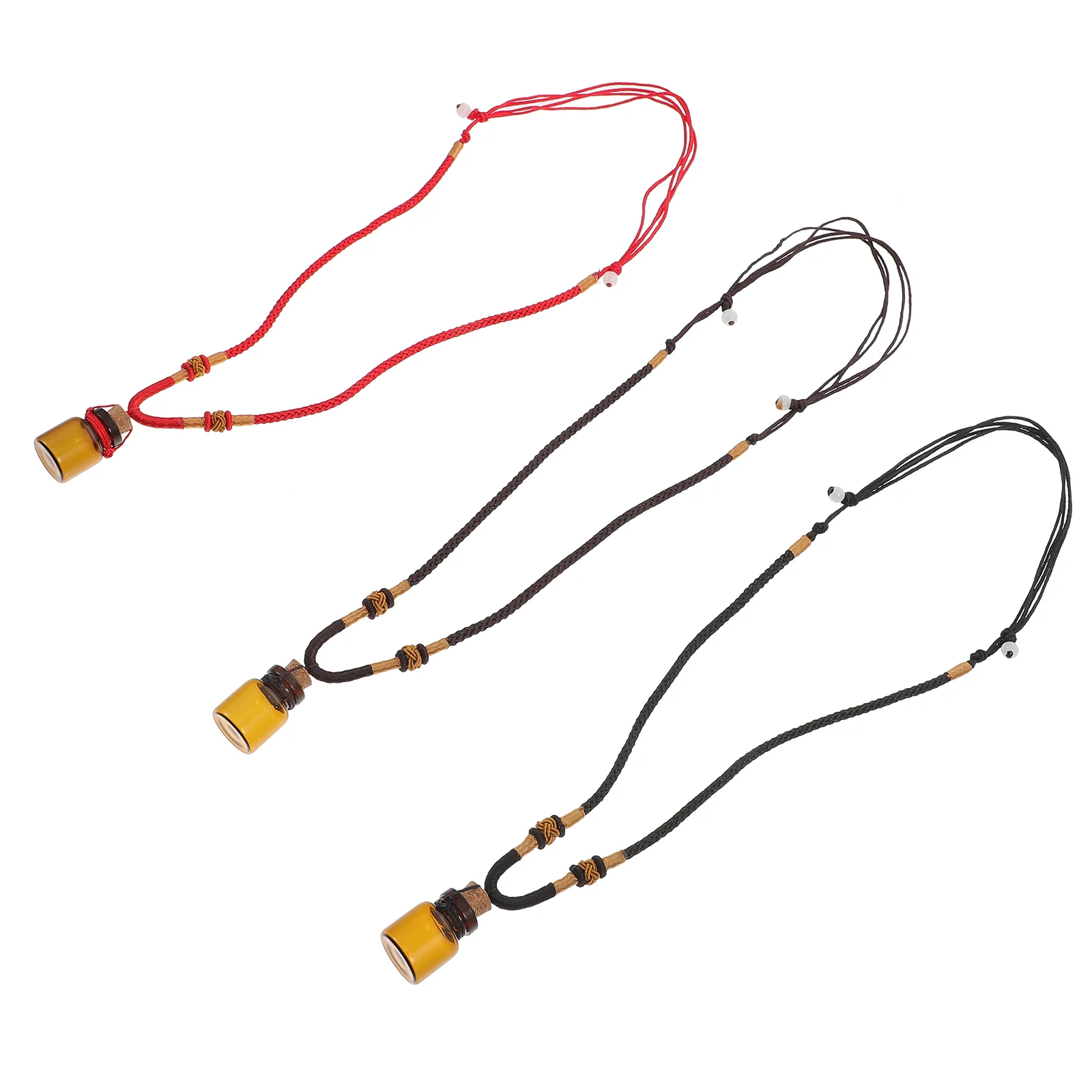 

3 Pcs Essential Oil Bottle Necklace Essence Pendant Creative Aroma Hanging Decor Car Diffuser Girls Perfume