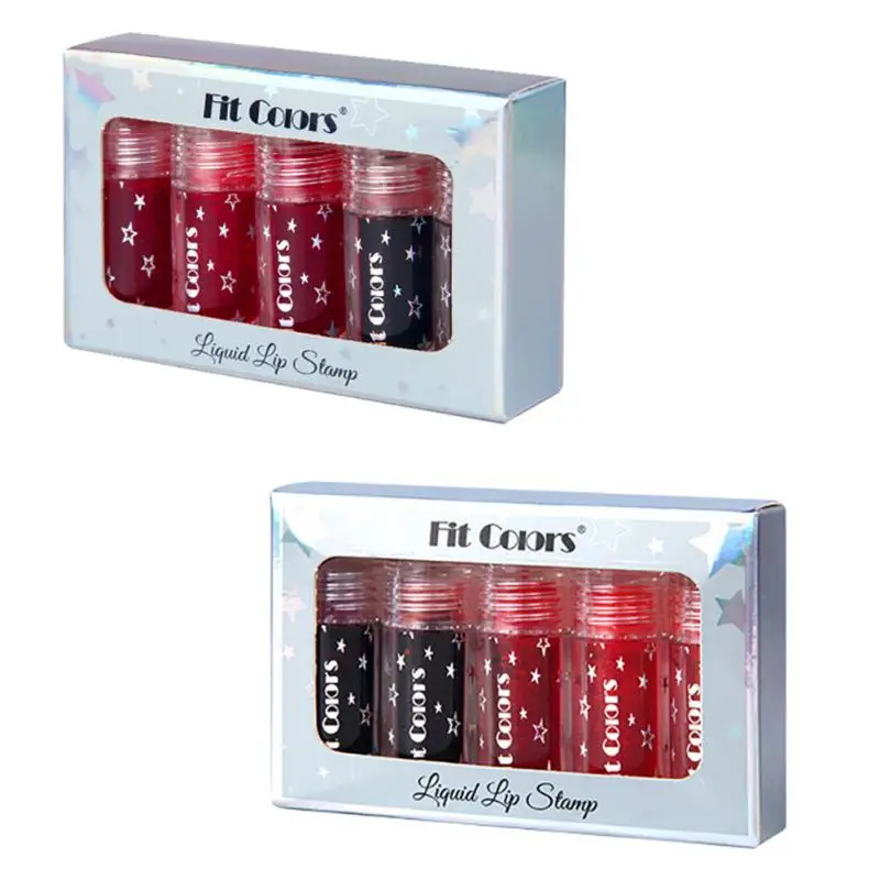 

Fit Colors 5 Colors/Box Lipstick Set Liquid Lip Oil Makeup Lip Gloss Lip Staining Moisturizing Lip Dyed Lip Tint Cosmetic TSLM1