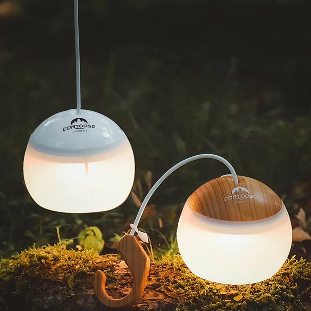 

Светодиодная лампа для кемпинга, подвесной аварийный светильник для палатки, водонепроницаемое садовое освещение с регулируемой яркостью и зарядкой от USB, ночное уличное освещение