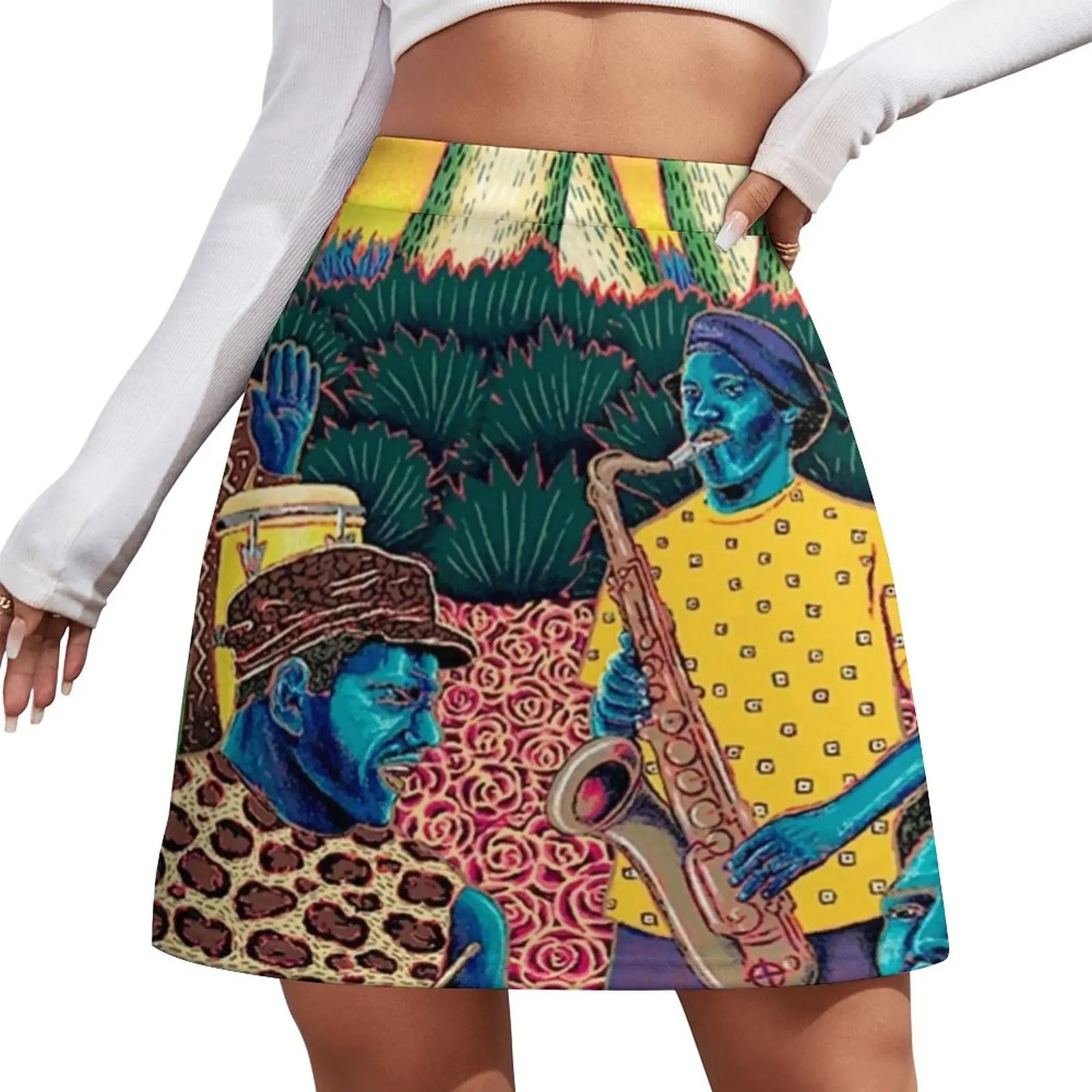 

Jazz Festivals Print Skirt Summer Jazz Heritage 1997 Aesthetic Casual A-line Skirts Cute Mini Skirt Woman Oversize Clothes