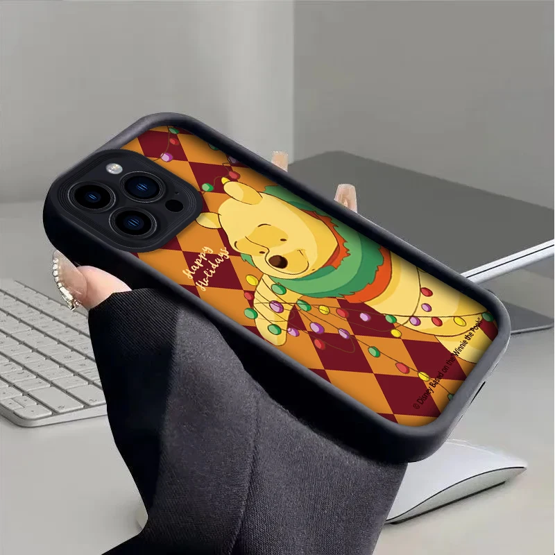 Pooh Bear Tigger Case for iPhone 16 15 14 13 12 11 Pro Max XS X XR 8 7 6S 6 Plus SE 2020 Liquid Silicone Shockproof Back Cover
