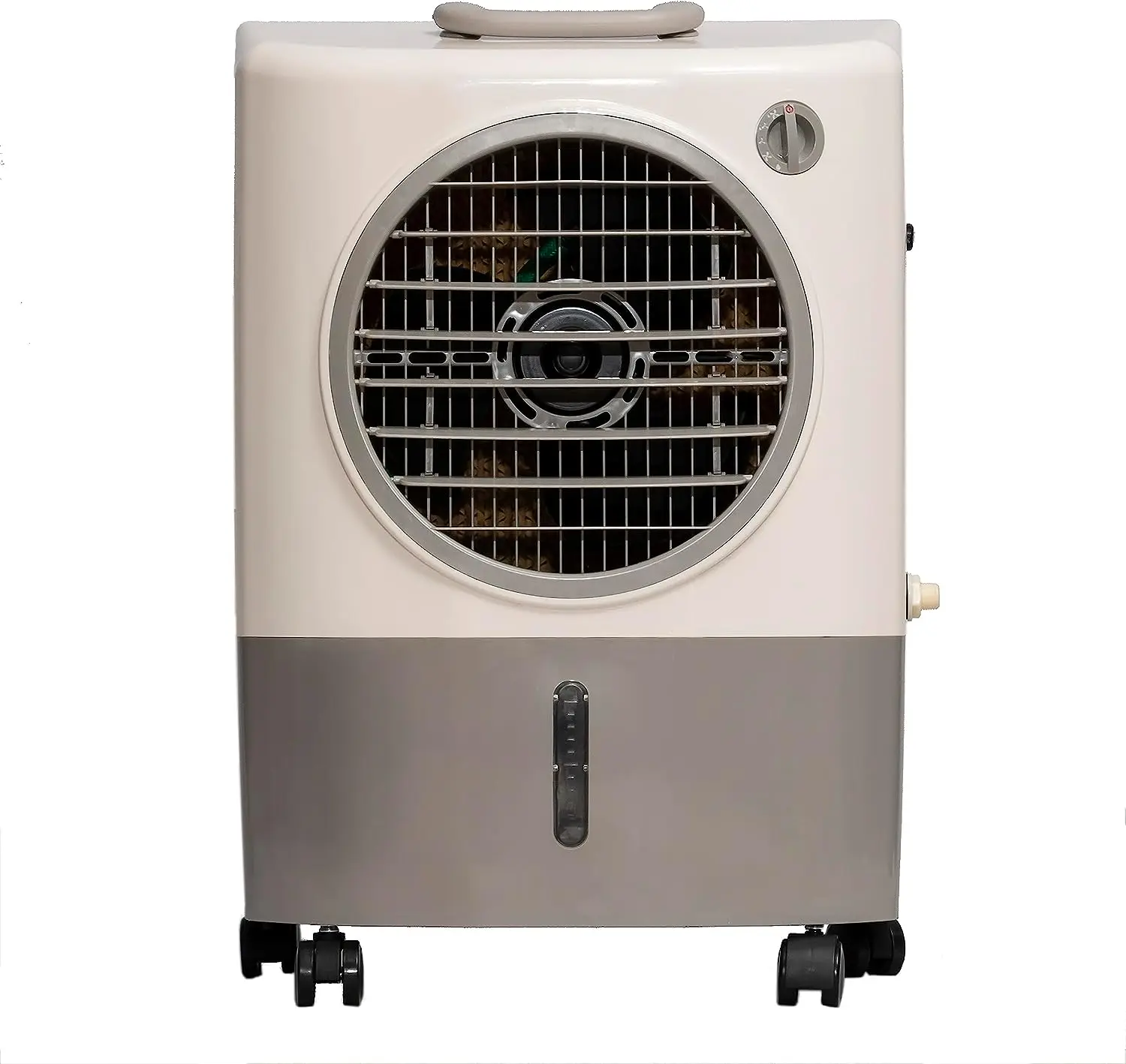 

MC18M Portable Evaporative Cooling Fan, Indoor/Outdoor Low Humidity Environments, 1300 CFM, 500 sq. ft., 2-Speed Fan, 53.4 dB, W