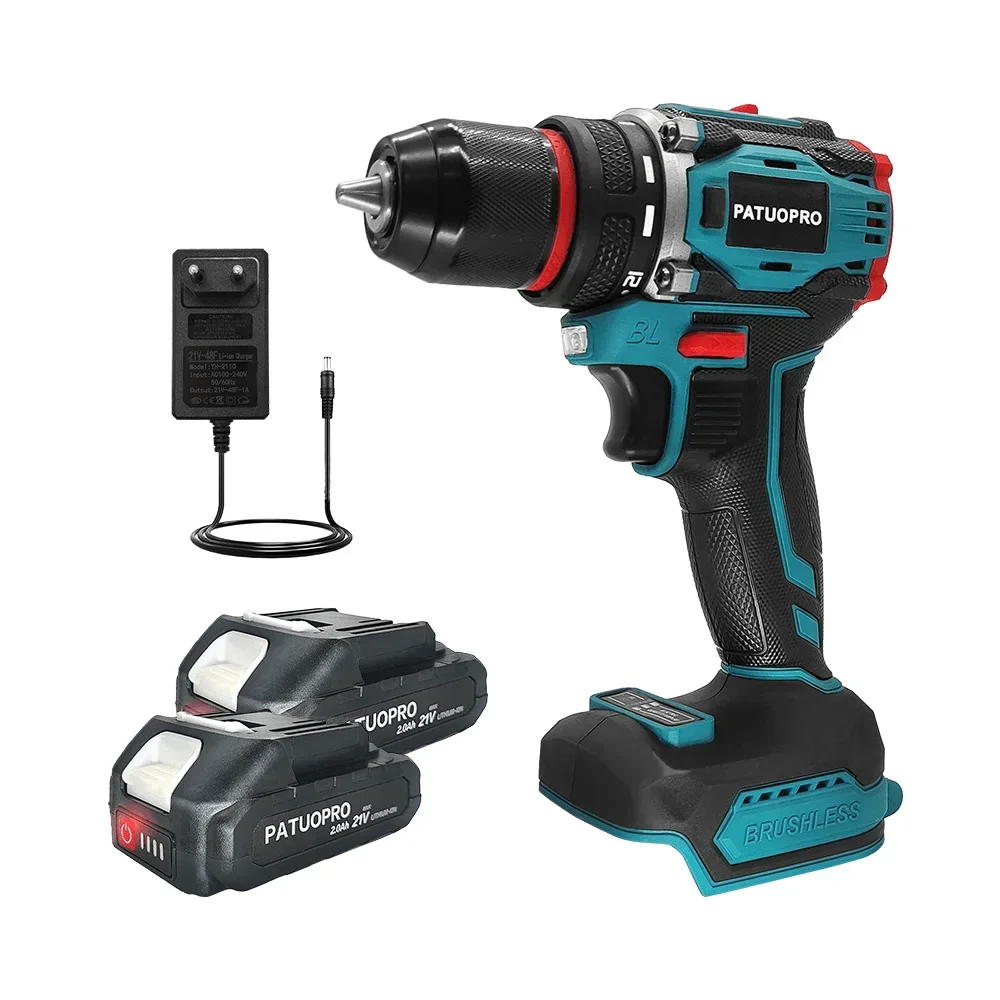 

PATUOPRO Бесщеточная дрель 10 мм 2-скоростная для Makita 18 В