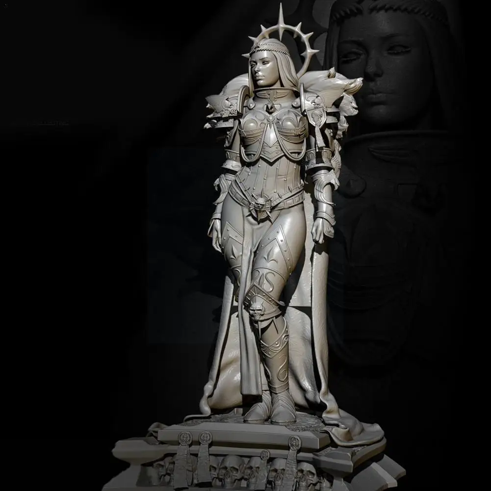 

75 мм, 1/24 индивидуальность, темный император, Женский лидер, смола, самосборка, самостоятельная роспись, статическая модель 2710, белый, режим с...