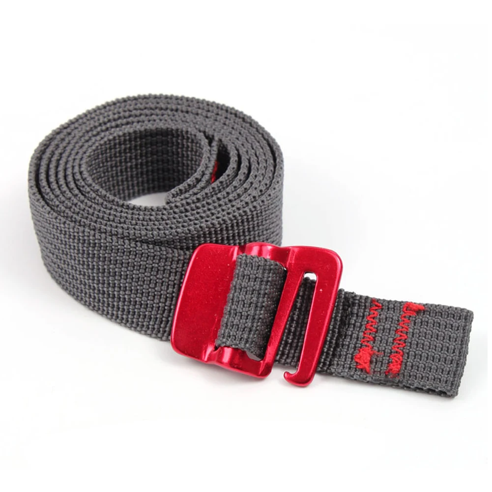 Cinturones de tensión de escalada para senderismo, hebilla de amarre, correas de carga, cinta de cordón de 1,5 m, cuerda de nailon con gancho de liberación rápida