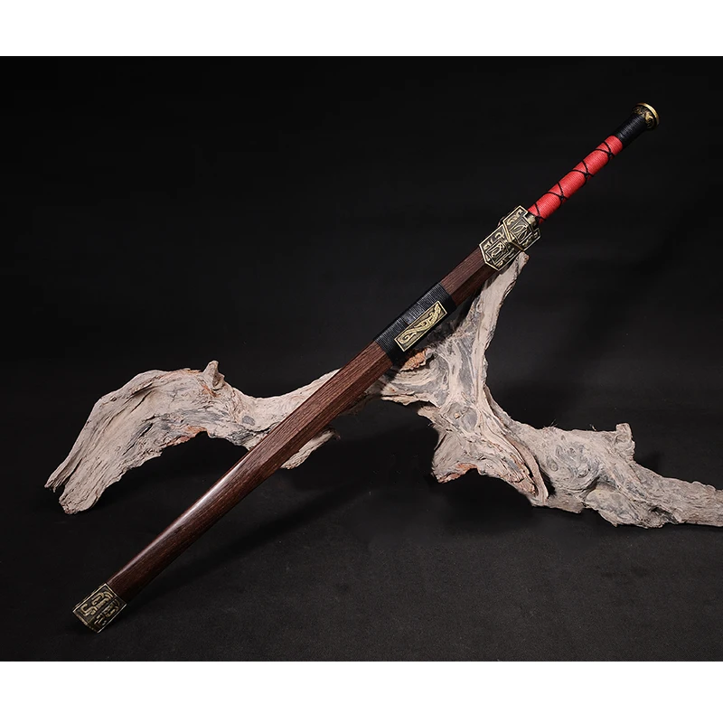 Китайский меч лезвие с двойными краями полностью острые складные стальные