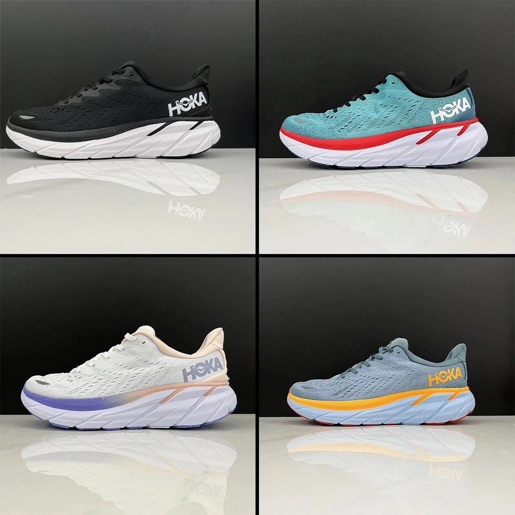 

With Original Box Unisex HOKA ONE ONE Clifton 8 Road Running Shoe Mesh Breathable Jogging Lightweight Sports Casual Tennis Shoes