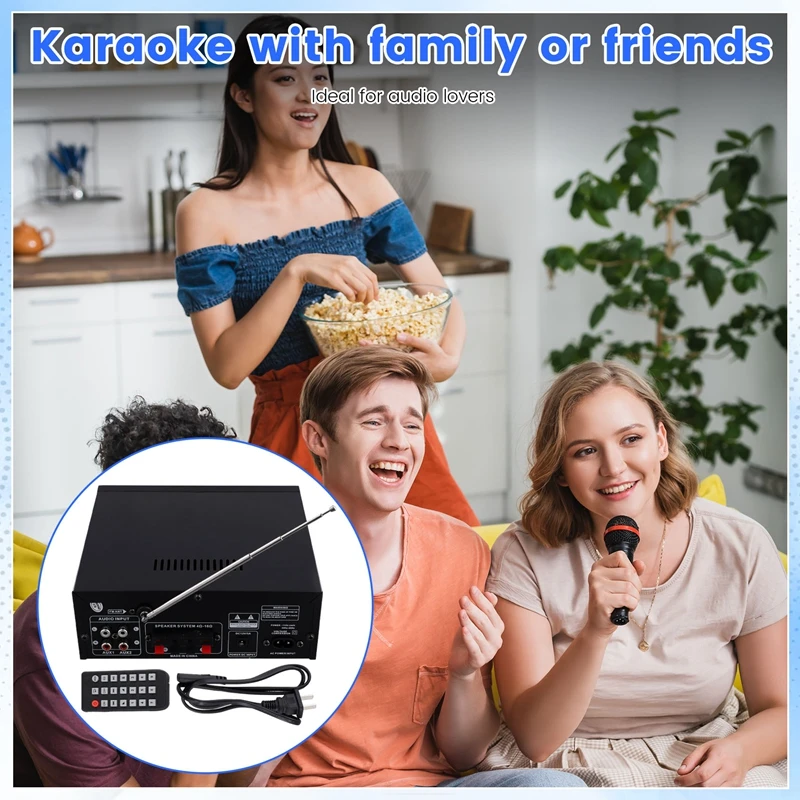 AK55 Аудиоусилитель 2.0-канальный HIFI цифровой Bluetooth-усилитель USB-цифровой усилитель