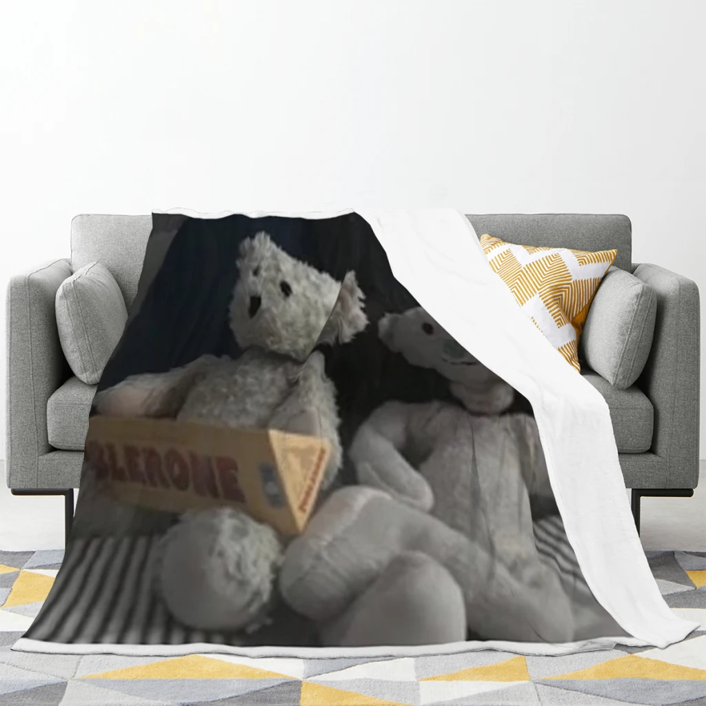 Удобное одеяло медведь альфа-медведь и Сэм из фланцы пушистое мягкое украшение