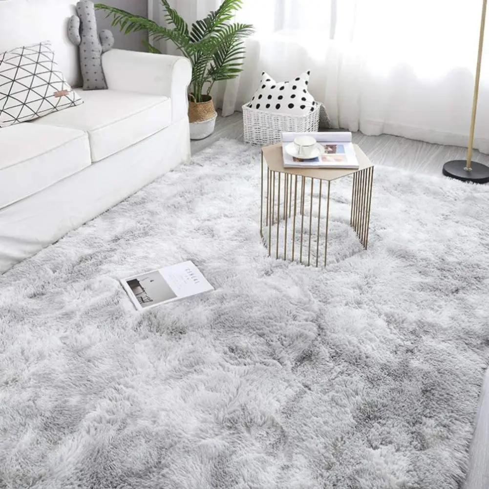 

ARICK Plush Carpet for Living Room Fluffy Rug Table Mat Bed Nordic Style Grey Pink Anti-slip Floor