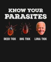 Мужская футболка Know Your Parasites Anti Joe Biden Deer Tick Dog с коротким рукавом повседневные