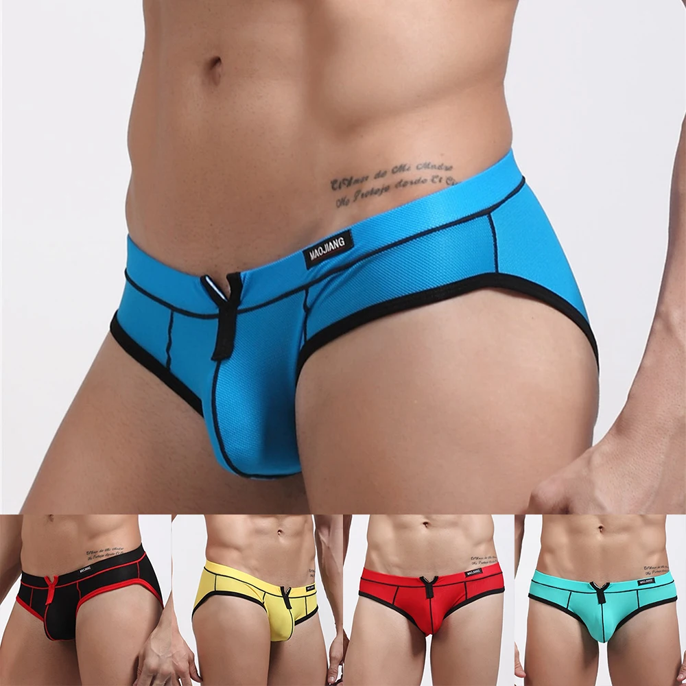 

Мужские Мягкие привлекательные нейлоновые брифы с низкой посадкой, дышащие Стрейчевые шорты, удобные дышащие трусы