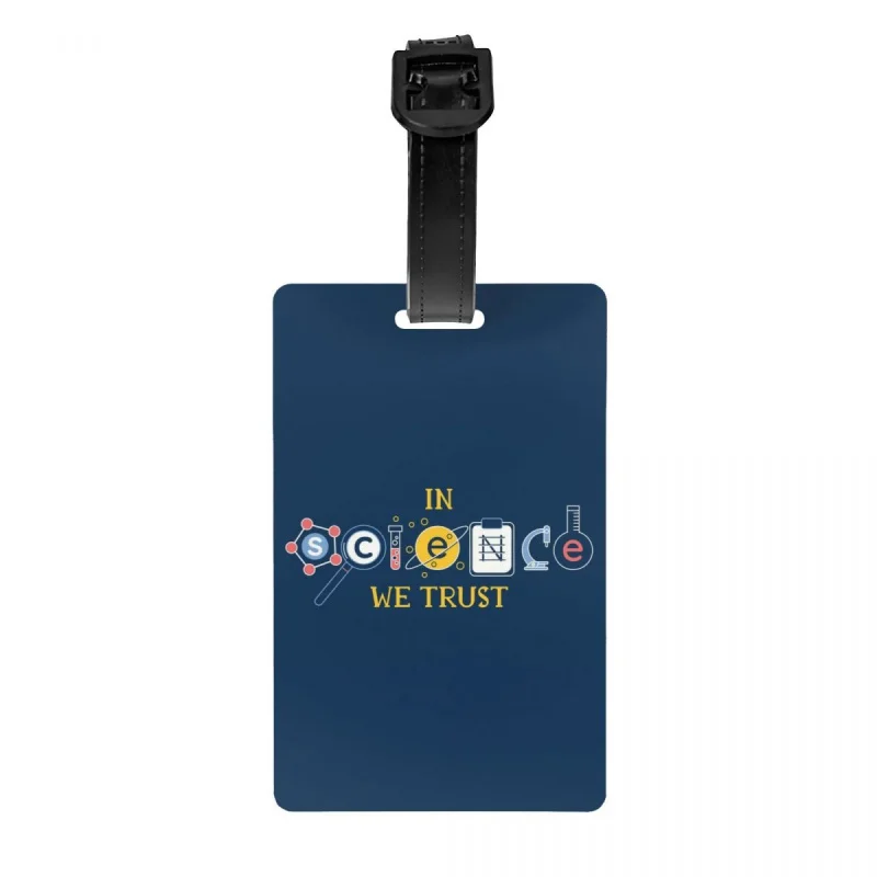 

В Науке Мы Доверяем чемодану бирку для чемоданов жек ученый лаборатория личность Обложка имя удостоверение личности