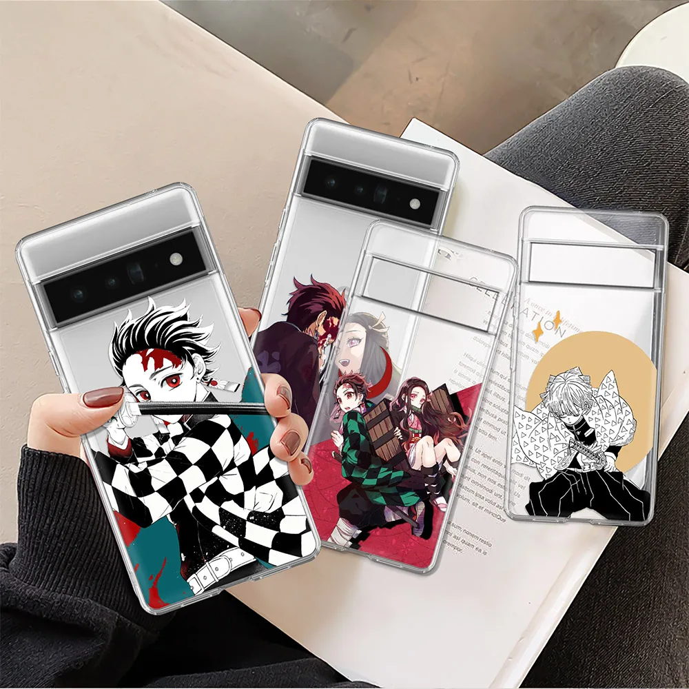 

Demon Slayer Cases For Pixel 2 3 4 5 6 3a 4a 5a 6a 6 Pro 2XL 3XL 4XL Cartoon Cover For Pixel 3a XL 4a 5G 5a 5G Protection Shell