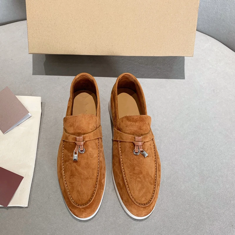 

Повседневная обувь LP, брендовые удобные прогулочные туфли, Мужская обувь для женщин, 2023 замшевые кожаные лоферы, дизайнерские Роскошные