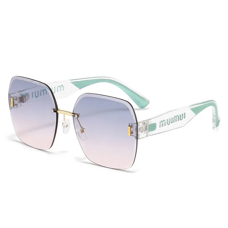 

2023 высококачественные женские солнцезащитные очки, модные очки без оправы, спортивные солнцезащитные очки для улицы, мужские очки UV400