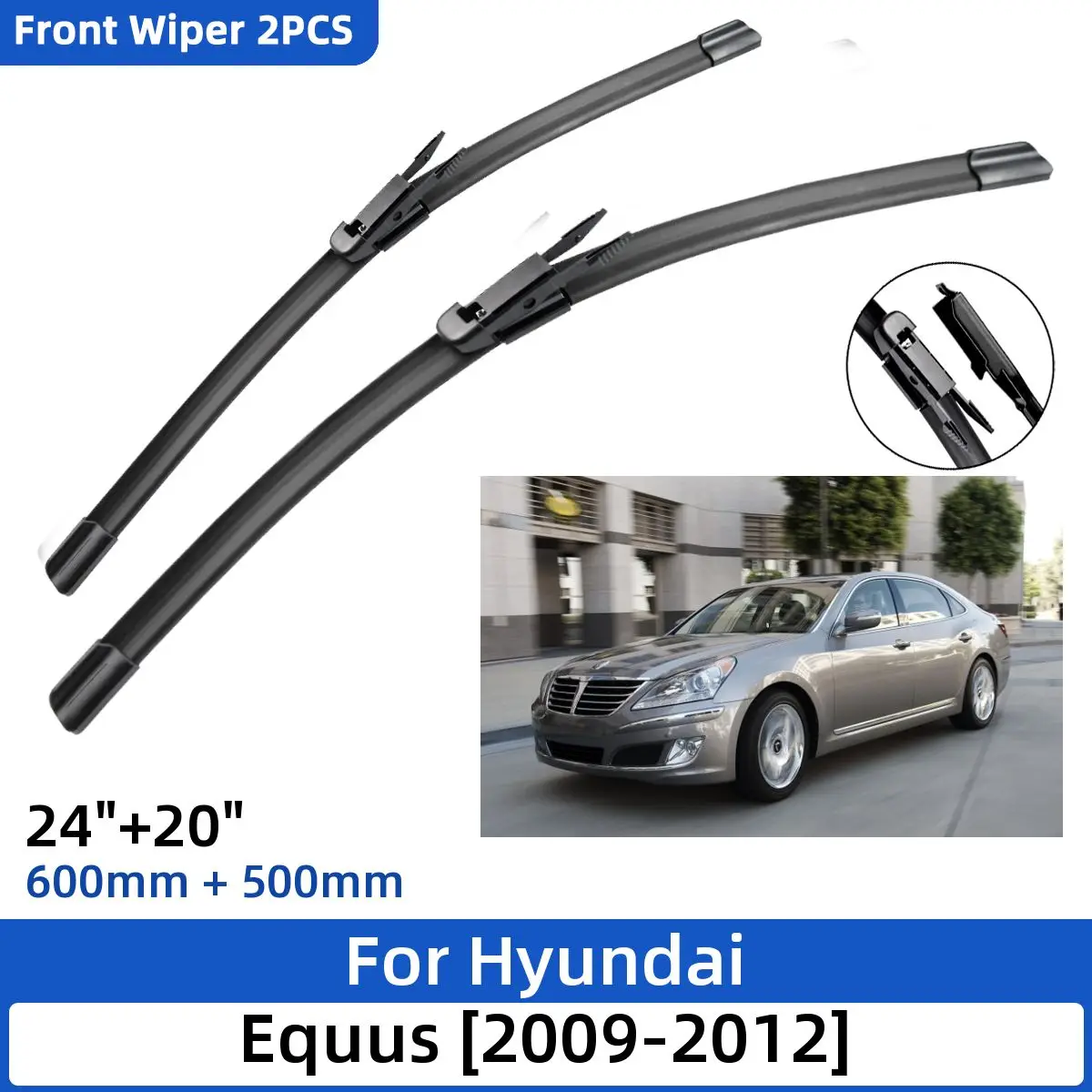 

Щетки стеклоочистителя для Hyundai Equus 2009-2012, 24 + 20 дюймов, 2 шт.