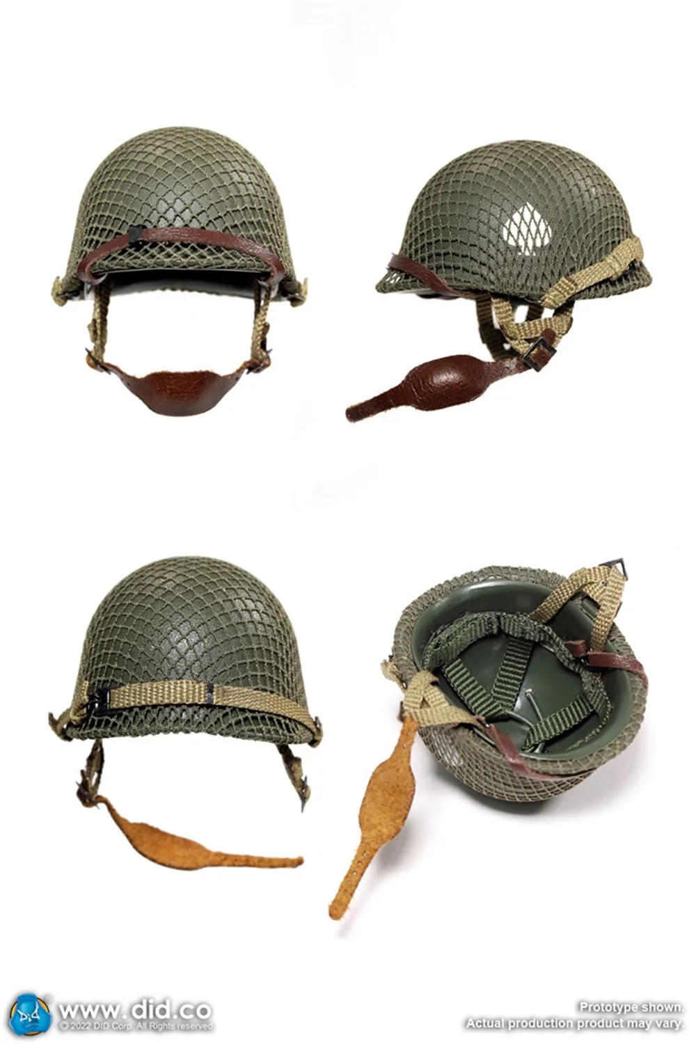 1/6 DID A80161 WWII Series US 101st Army Division Ryan 2.0 Military Battle Camo Helmet with Inner Net Fit 12" Action Figure DIY images - 6