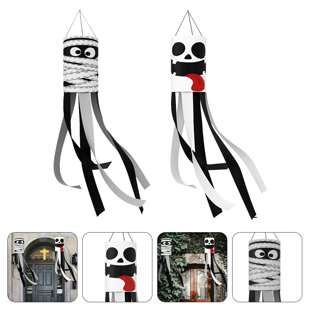 

Halloween Windsock Hanging Flag Garden Ghost Outdoor Wind Party Windsocks Decorations Yard Flags Supplies House Haunted