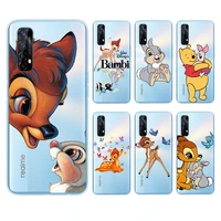 cute bambi thumper transparent shell for realme 2 3 3i 5 5s 5i 6 6i 6s 7 7i global x7 pro 5g phone case coque