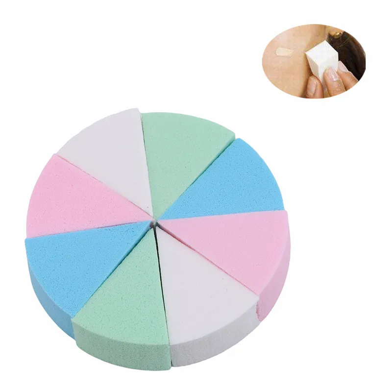 

8Pcs / Set Shaped Puff Candy Color Soft Magic Cleaning Pad Heigh Quality Hot Sale Cosmetic Cleansing Sponge Wash Makeup Tools