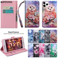 painted leather phone case for iphone 13 11 12 mini pro max x xs xr se 2020 7 8 6s plus flip full protect wallet card slot cover