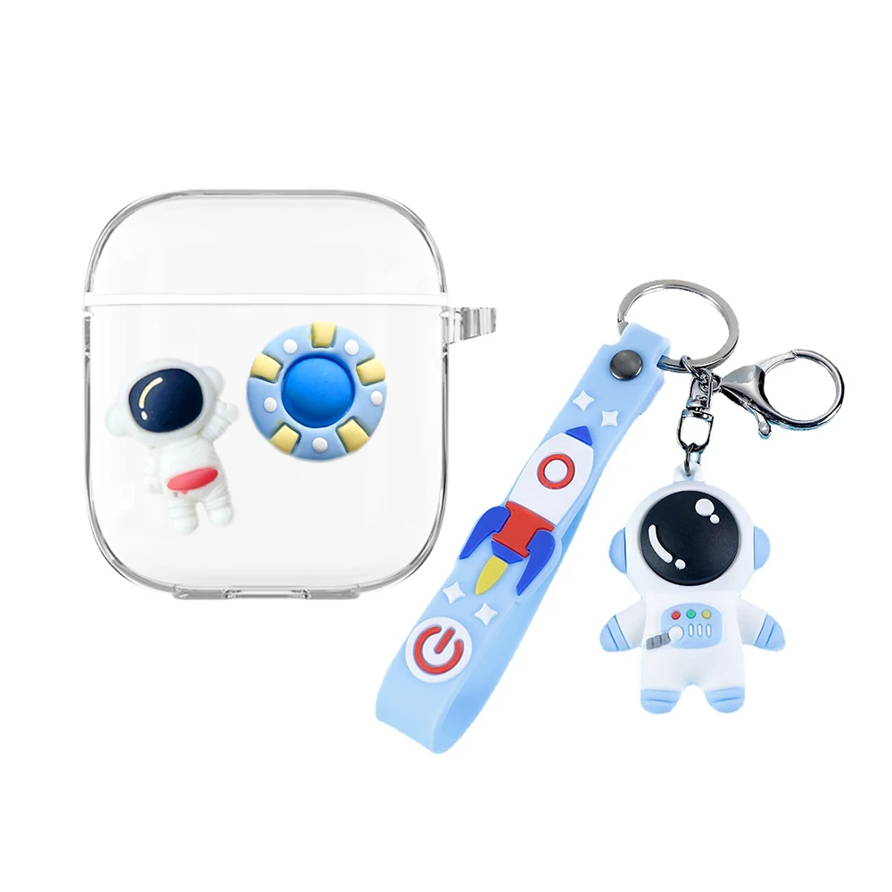 

Прозрачный чехол для наушников с изображением астронавта