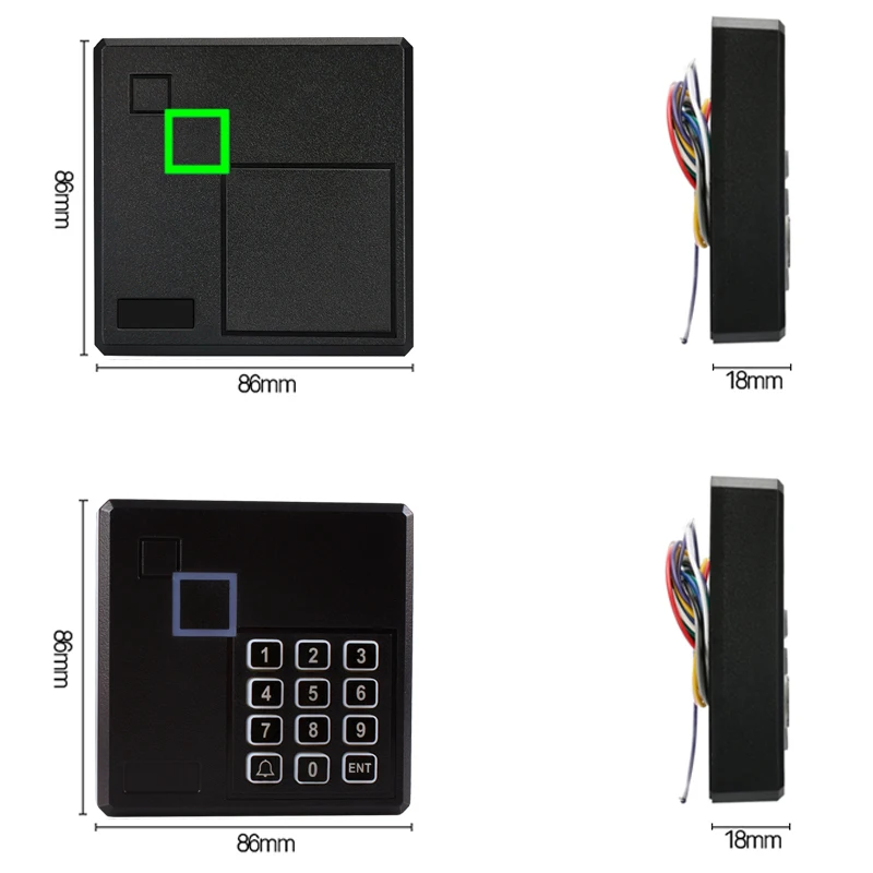 Устройство считывания карт доступа к кнопке пароля для мигания
