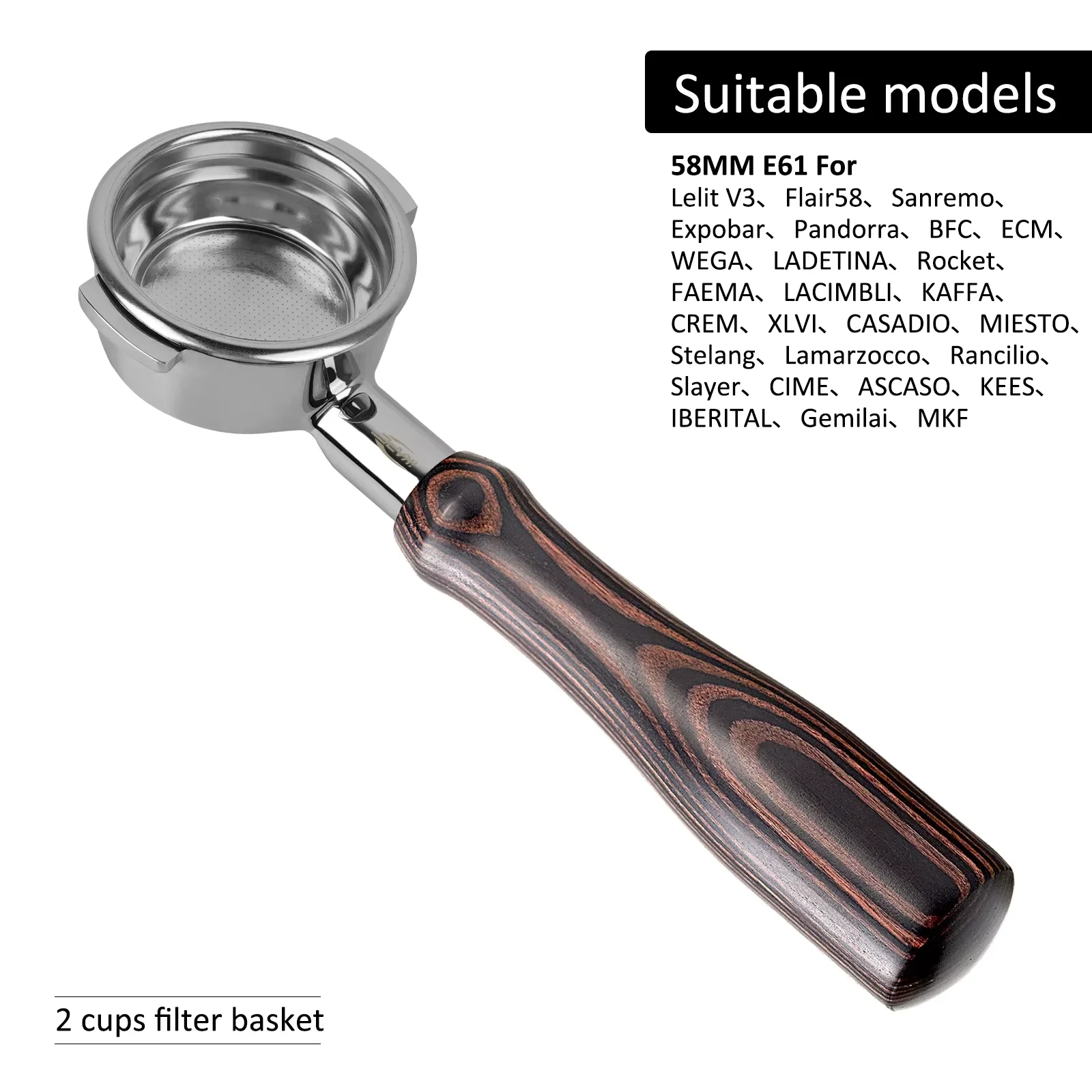 

Деревянная ручка для портафильтра IKAPE без дна