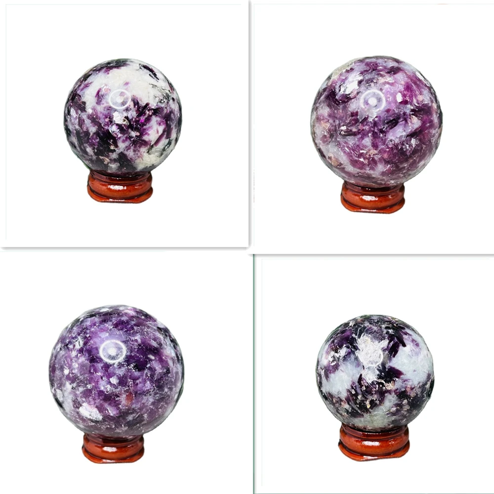 Американский пурпурный блестящий хрустальный шар из слюды украшение для
