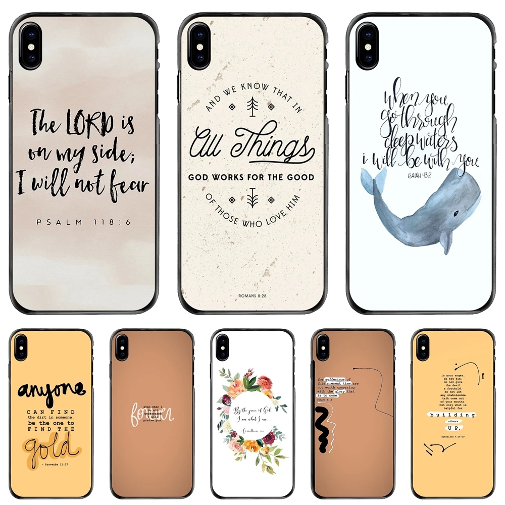 

Hard Phone Shell Case Bible Jesus god Quotes For Apple iPhone 11 12 13 14 Pro MAX Mini 5 5S SE 6 6S 7 8 Plus 10 X XR XS