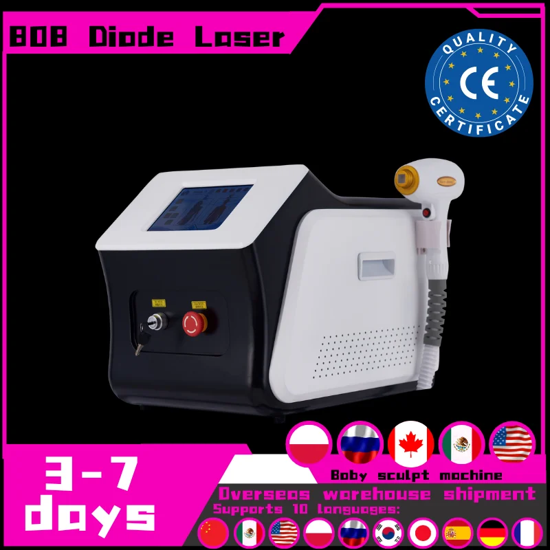 

2000W 808 Diode L-ase-r Body Hair Removal Machine Alexandrite 3 Wavelength 755/808/1064nm Face Hair Remove For Salon Epilator