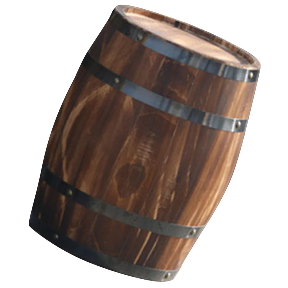 

Bar Landscape Decor Small Wood Barrel Decoration Drink Wooden Artistic Craft