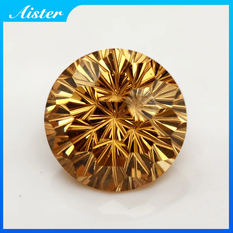 Новое шампанское 5 0-12 0 мм круглые пиротехнические камни с кубическим цирконием