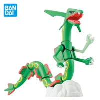 bandai original pokemon model kit anime figure rayquaza action figures collectible ornaments toys gifts for kids dolls