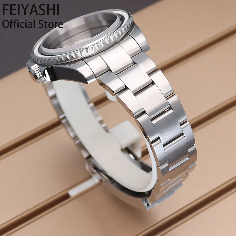 For nh35 nh36 miyota 8215 Movement 28.5mm Dial Men's Watches Case Watchband Stainless Steel Sapphire Crystal Glass Submariner