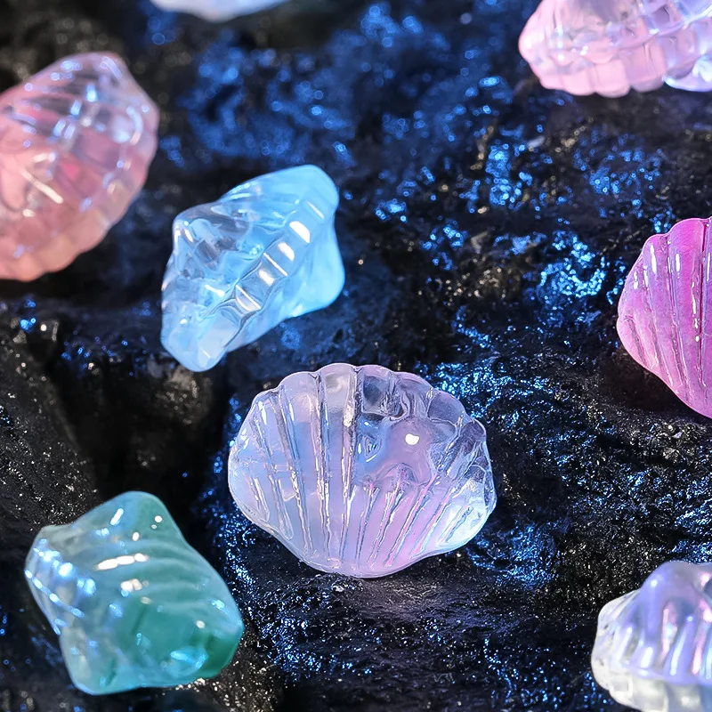 100 шт. двухсторонние стеклянные бусины в виде морской звезды 13 х16 мм