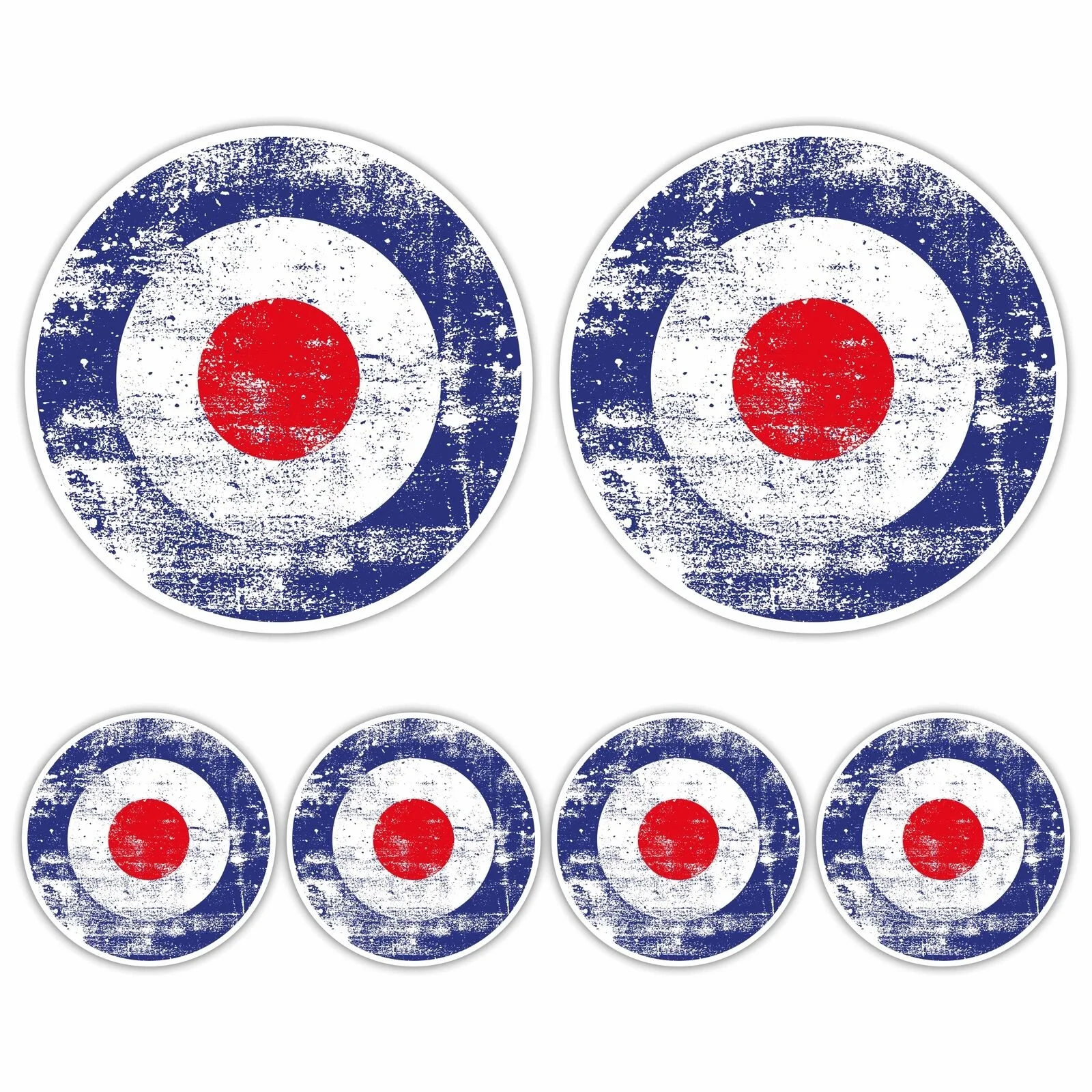 

For 1Set SCOOTER MOD RAF ROUNDEL AGED GRUNGE LARGE LAMININATED STICKER SET vespa Retro