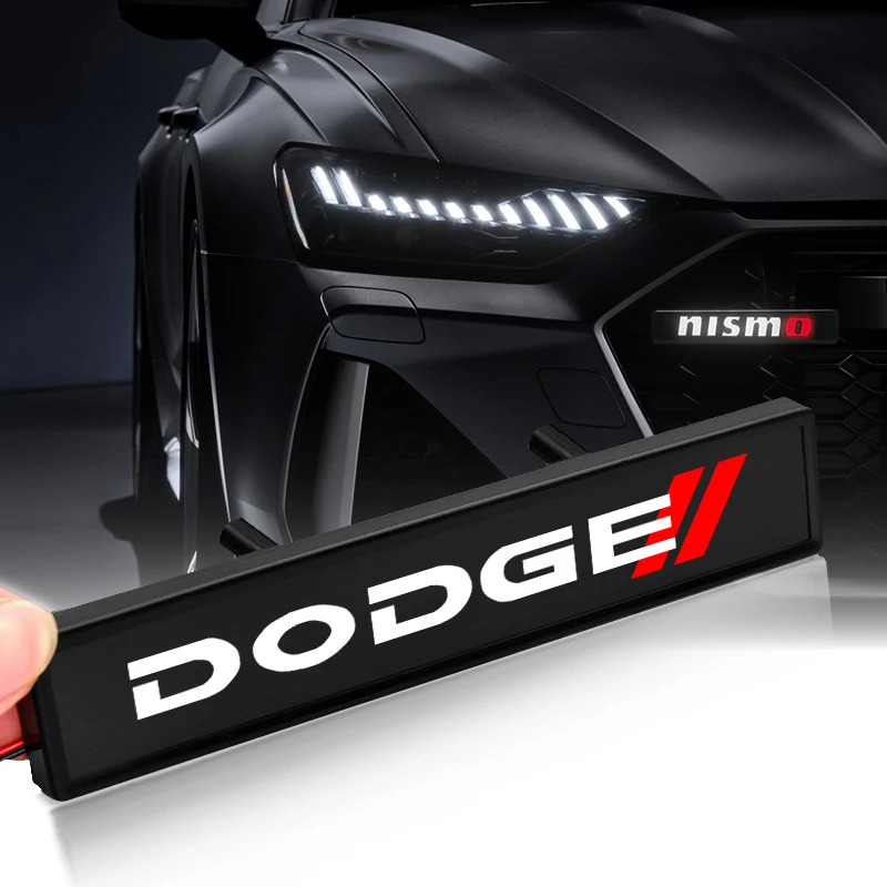 

Car Front Hood Grill Grille Emblem Badge Decal LED Lights for Dodge Journey Caliber Challenger Charger Nitro Ram 1500 Durango