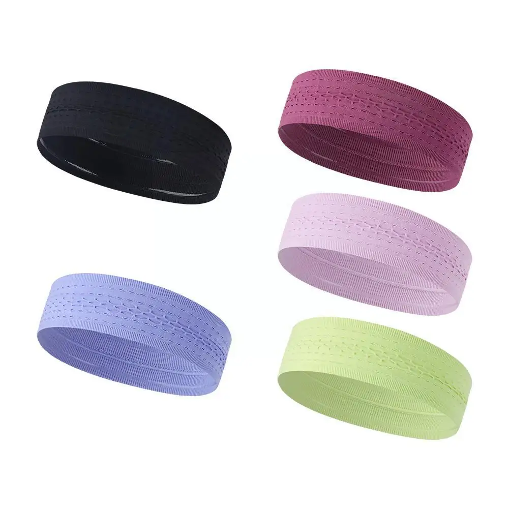 Headbands for Women Men Super Elastic Soft Sports Sweatband Breathable Absorbent Headband Sweat Hair Band for Fitness Yoga O5W6