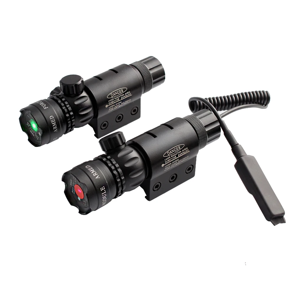 Red/Green Laser For Gun Suit 25.4/30mm Ring 20mm Rail Laser Sight For Hunting Adjustable Up Down Left Right Tactical