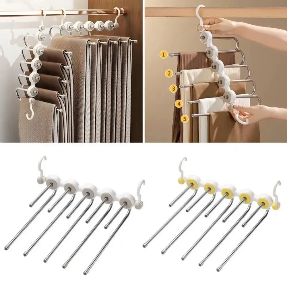 

Non-slip Pants Hanger Multifunctional Rotatable No Trace Closet Organizer Foldable Space Saving Storage Hanger
