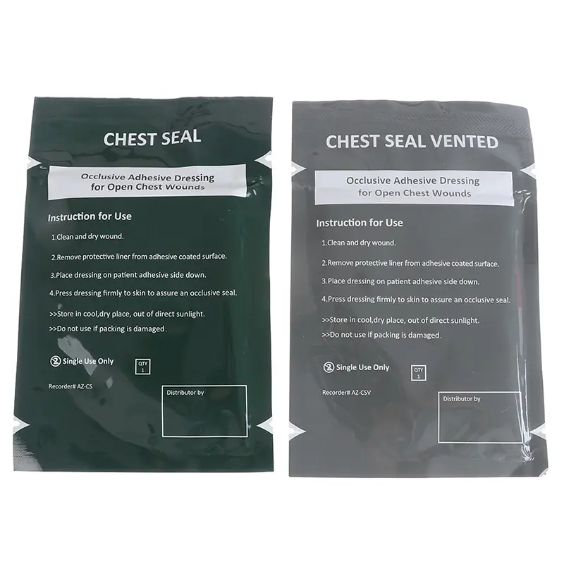 

Medical Chest Seal Vented North American Rescue Hyfin Chest Seal Outdoor Emergency Medical Treatment New