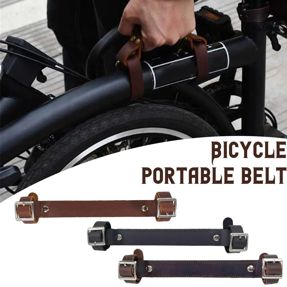 

1Pcs Bike Handle Strap Durable Strap Frame Protection Folding Bicycle Leather Durable Bicycle Accessories