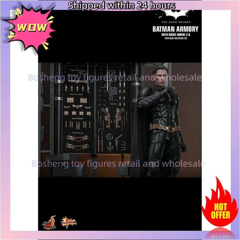 Фото Оригинальные горячие игрушки HT MMS750 Темный рыцарь Бэтмен Armory с Брюсом Уэйн 2.0 1/6 в наличии Аниме Фигурки Модель игрушки №4
